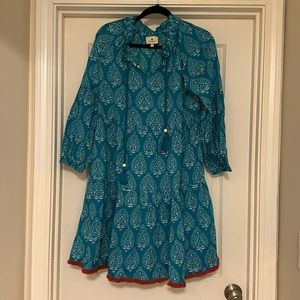 Tuckernuck turquoise cover up, size M